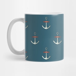 Minimalist pattern boat anchor Mug